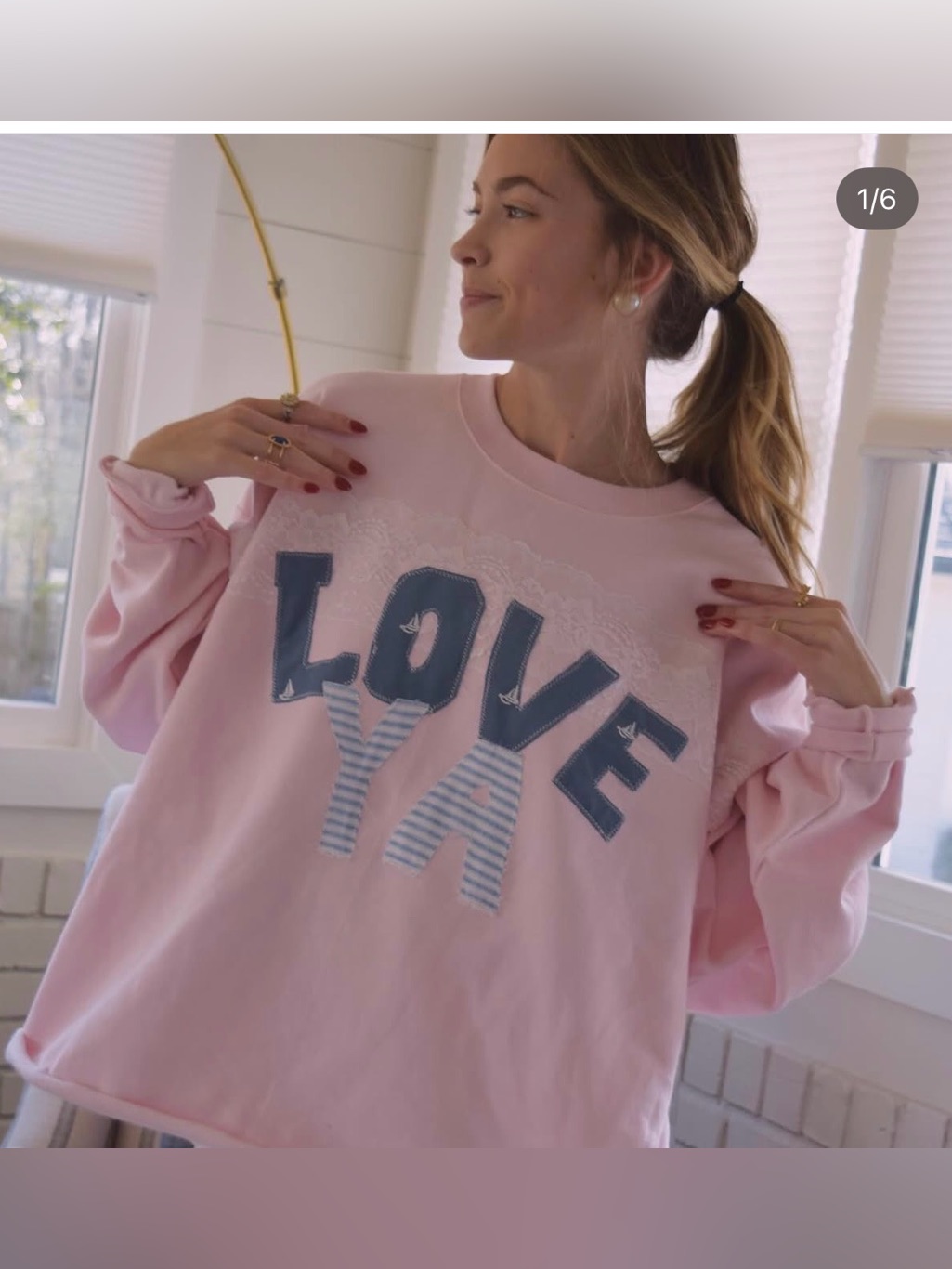 With Love Lank “Love Ya” Crewneck